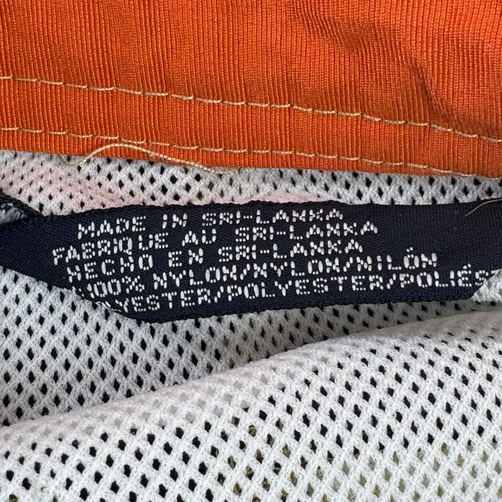 Y2K Tommy Hilfiger Vintage Mens XL Tan Navy‎ Colorblock Board Shorts Swim Trunks